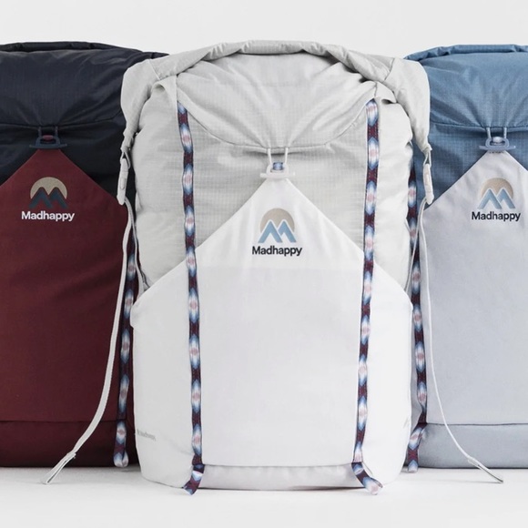 Madhappy Columbia 22L Backpack in White/Silver/Grey